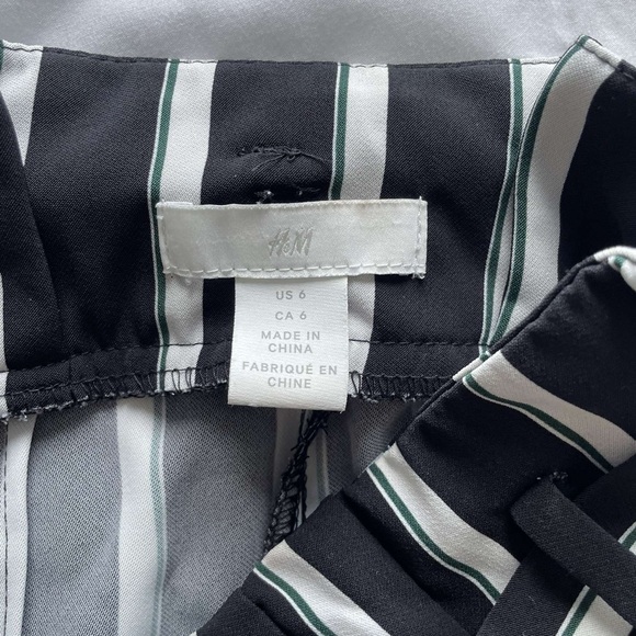 Black and White Striped Men's Pants - Picture 3 of 3